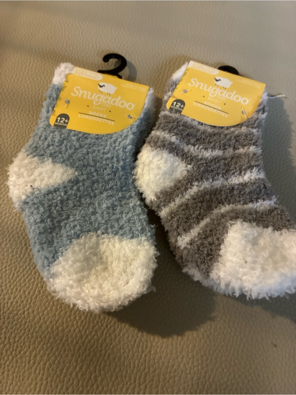Cozy Fuzzy Socks for Men - Blue and Gray